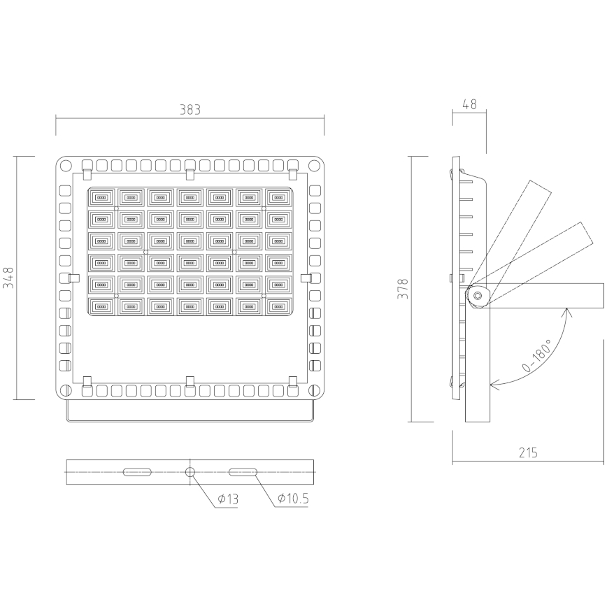 APLED - Outdoor LED flood light PRO LED/150W/230V IP66 15000lm 6000K