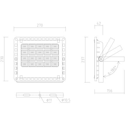 APLED - Outdoor LED flood light PRO LED/50W/230V IP66 5000lm 6000K