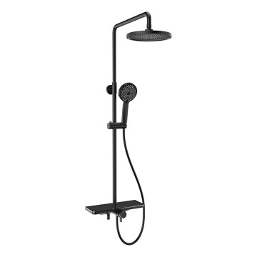 Aqualine - ARONA shower set with mixer, matte black