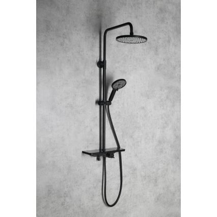Aqualine - ARONA shower set with mixer, matte black