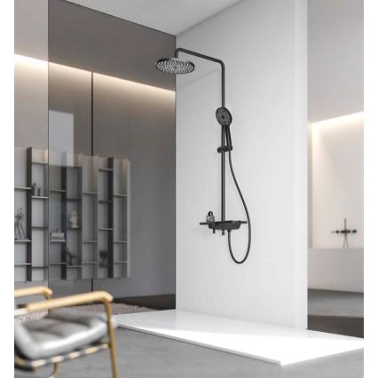 Aqualine - ARONA shower set with mixer, matte black
