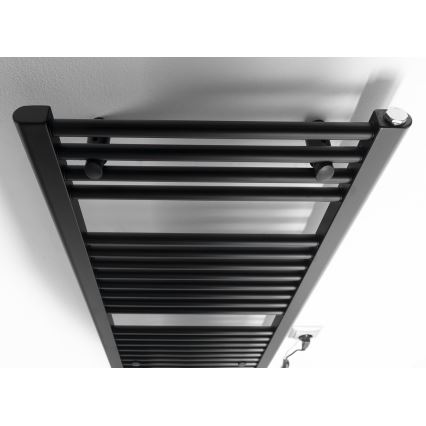 Aqualine - Bathroom electric radiator DIRECT-E 300W/230V 96 cm matte black straight