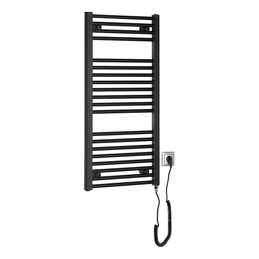 Aqualine - Bathroom electric radiator DIRECT-E 300W/230V 96 cm matte black straight