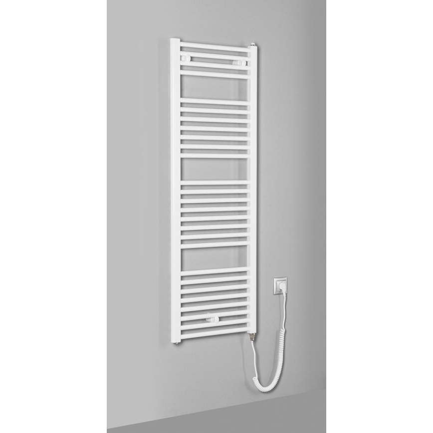 Aqualine - Bathroom electric radiator DIRECT-E 400W/230V 132 cm white straight