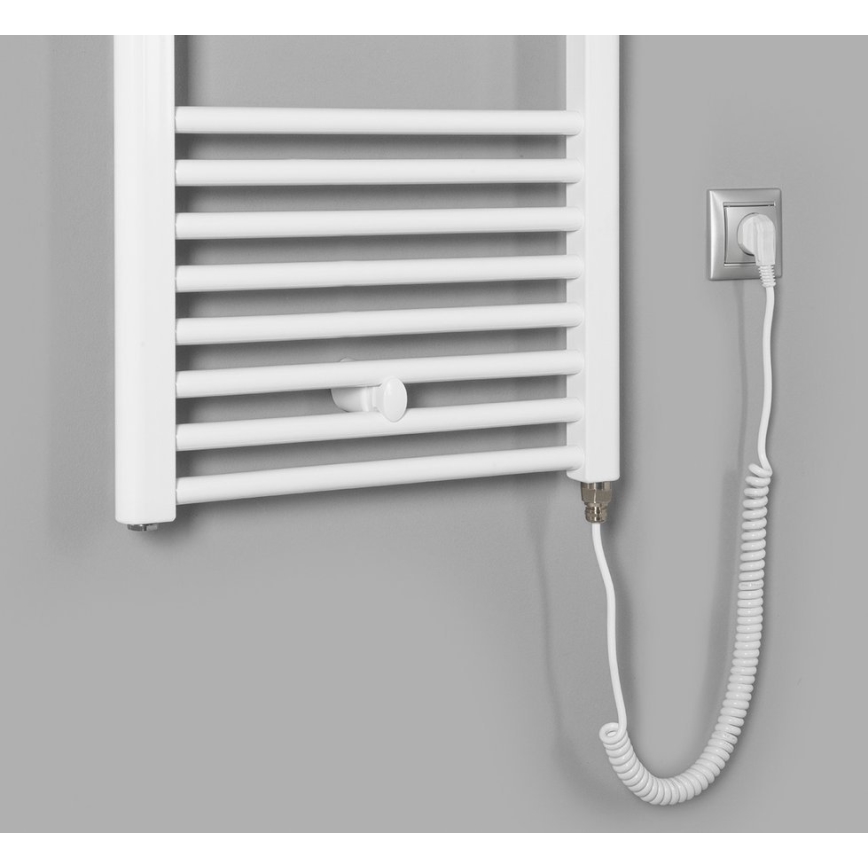 Aqualine - Bathroom electric radiator DIRECT-E 400W/230V 132 cm white straight