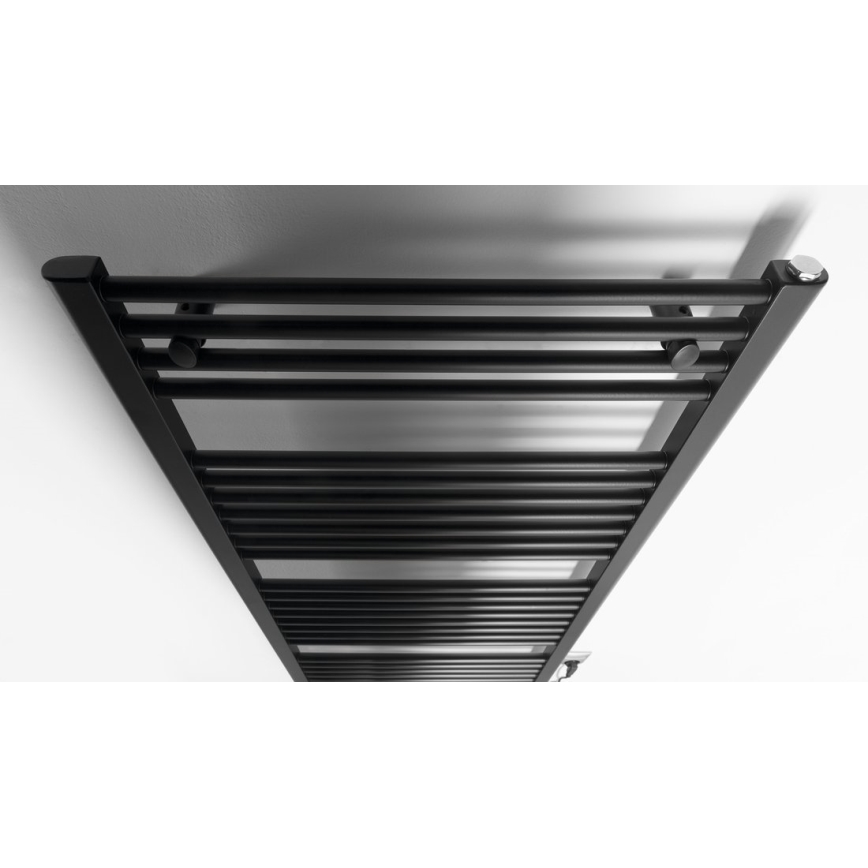 Aqualine - Bathroom electric radiator DIRECT-E 600W/230V 132 cm matte black straight