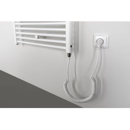 Aqualine - Bathroom electric radiator DIRECT-E 600W/230V 132 cm white straight