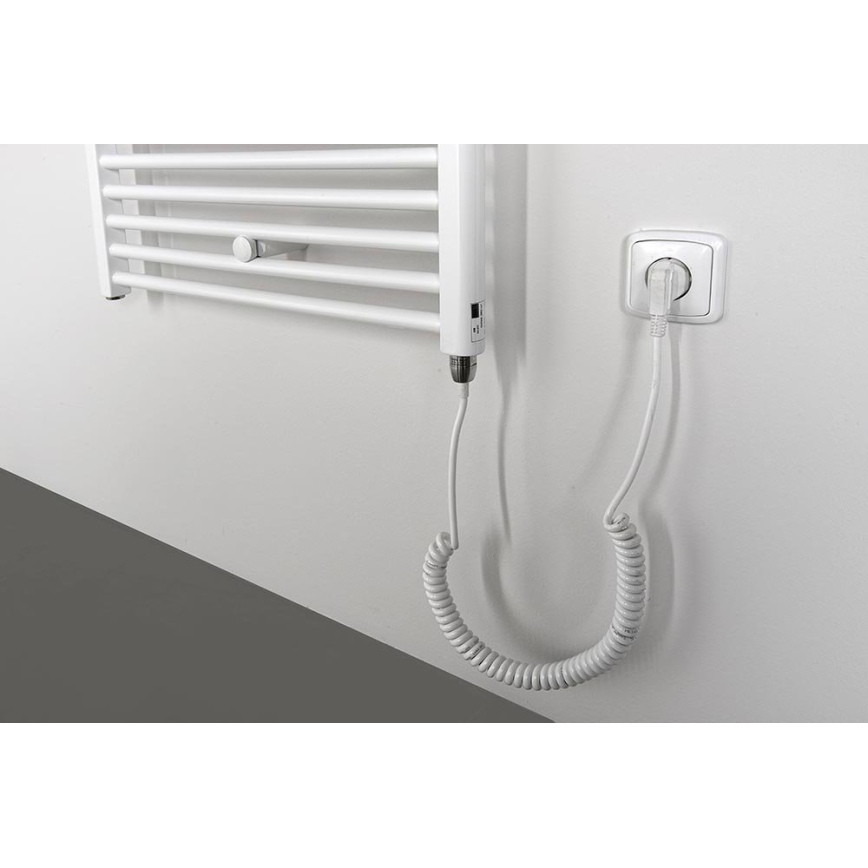 Aqualine - Bathroom electric radiator DIRECT-E 600W/230V 132 cm white straight