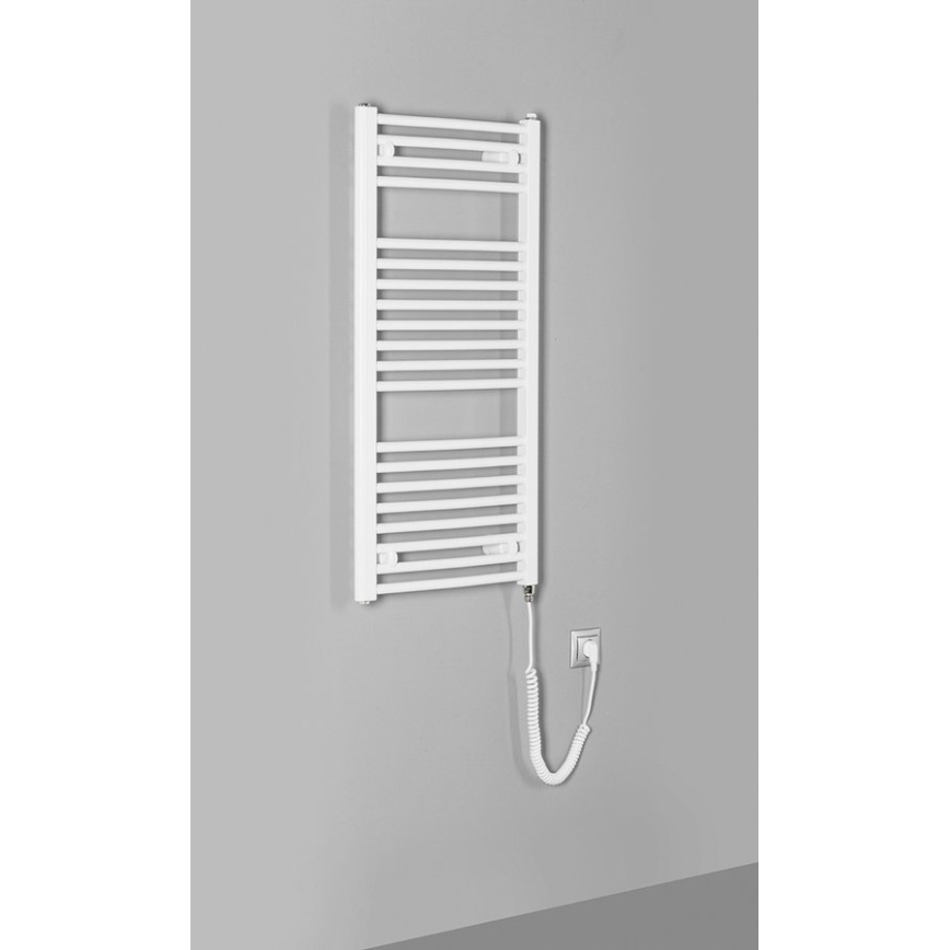 Aqualine - Bathroom electric radiator ORBIT-E 300W/230V 96 cm white round
