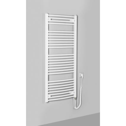 Aqualine - Bathroom electric radiator ORBIT-E 600W/230V 132 cm white round