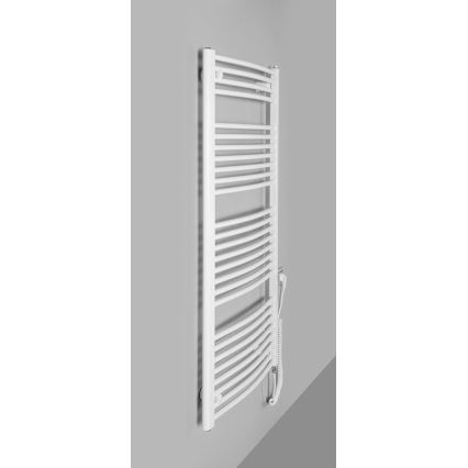 Aqualine - Bathroom electric radiator ORBIT-E 600W/230V 132 cm white round