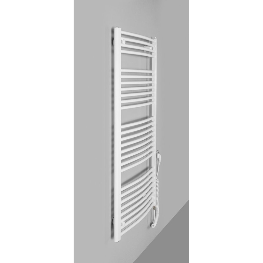Aqualine - Bathroom electric radiator ORBIT-E 600W/230V 132 cm white round