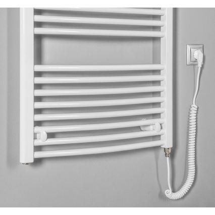 Aqualine - Bathroom electric radiator ORBIT-E 600W/230V 132 cm white round