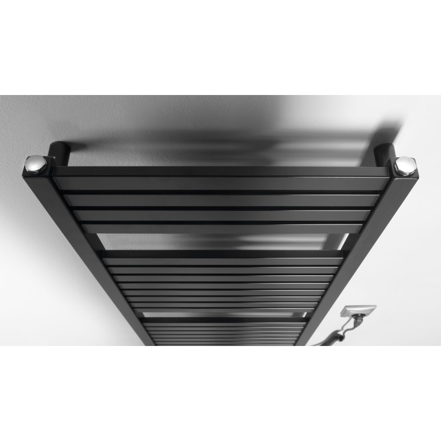 Aqualine - Bathroom electric radiator TONDI-E 300W/230V 97 cm matte black straight