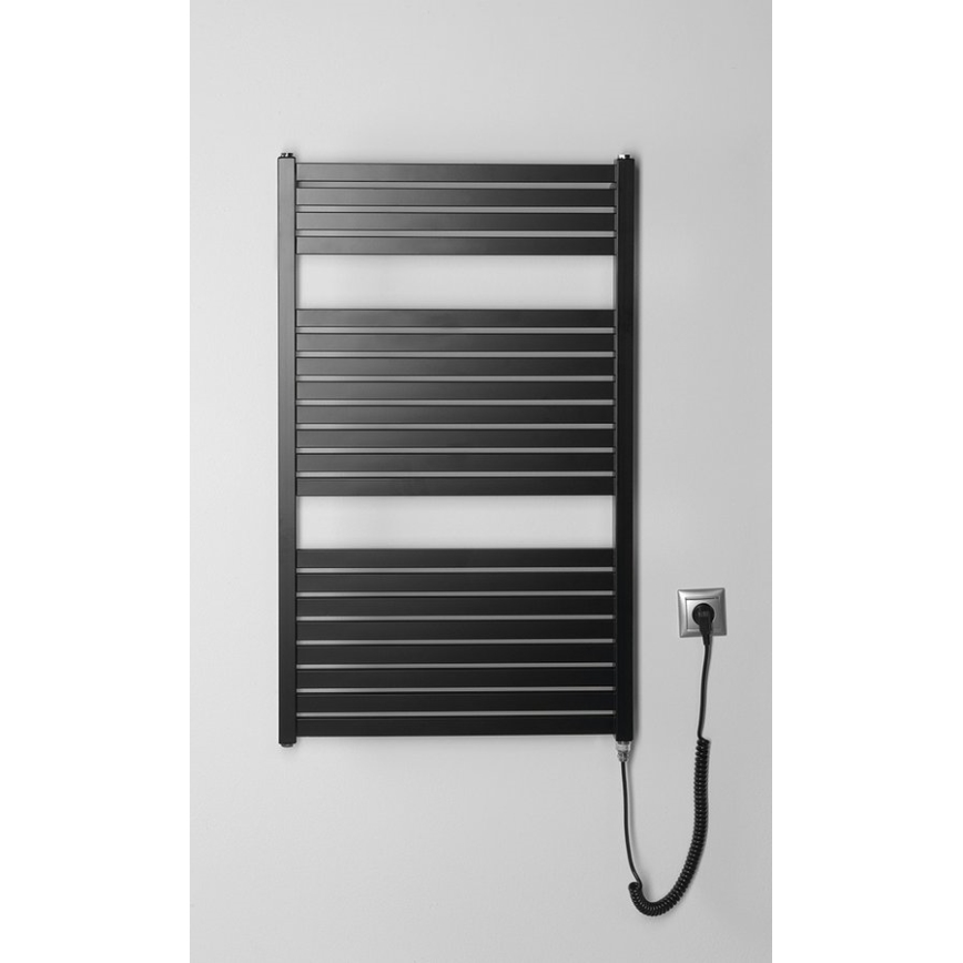 Aqualine - Bathroom electric radiator TONDI-E 400W/230V 97 cm matte black straight