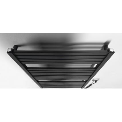 Aqualine - Bathroom electric radiator TONDI-E 400W/230V 97 cm matte black straight