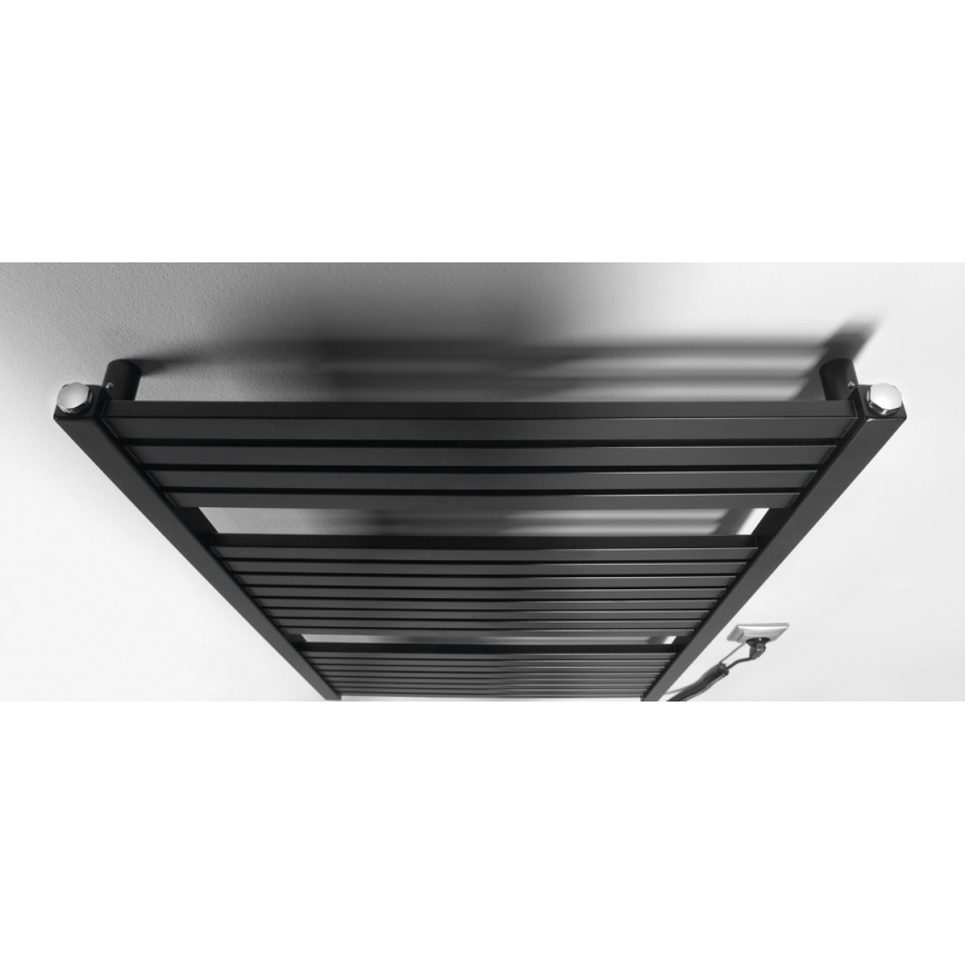 Aqualine - Bathroom electric radiator TONDI-E 400W/230V 97 cm matte black straight
