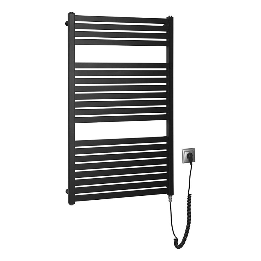 Aqualine - Bathroom electric radiator TONDI-E 400W/230V 97 cm matte black straight