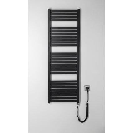 Aqualine - Bathroom electric radiator TONDI-E 500W/230V 133 cm matte black straight