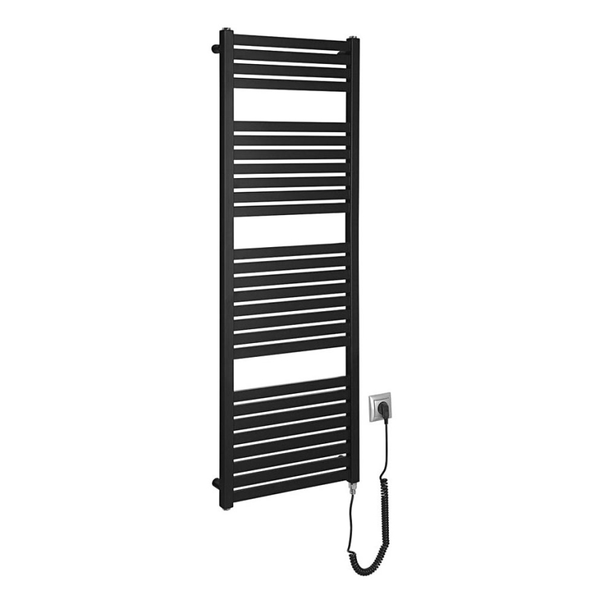 Aqualine - Bathroom electric radiator TONDI-E 500W/230V 133 cm matte black straight