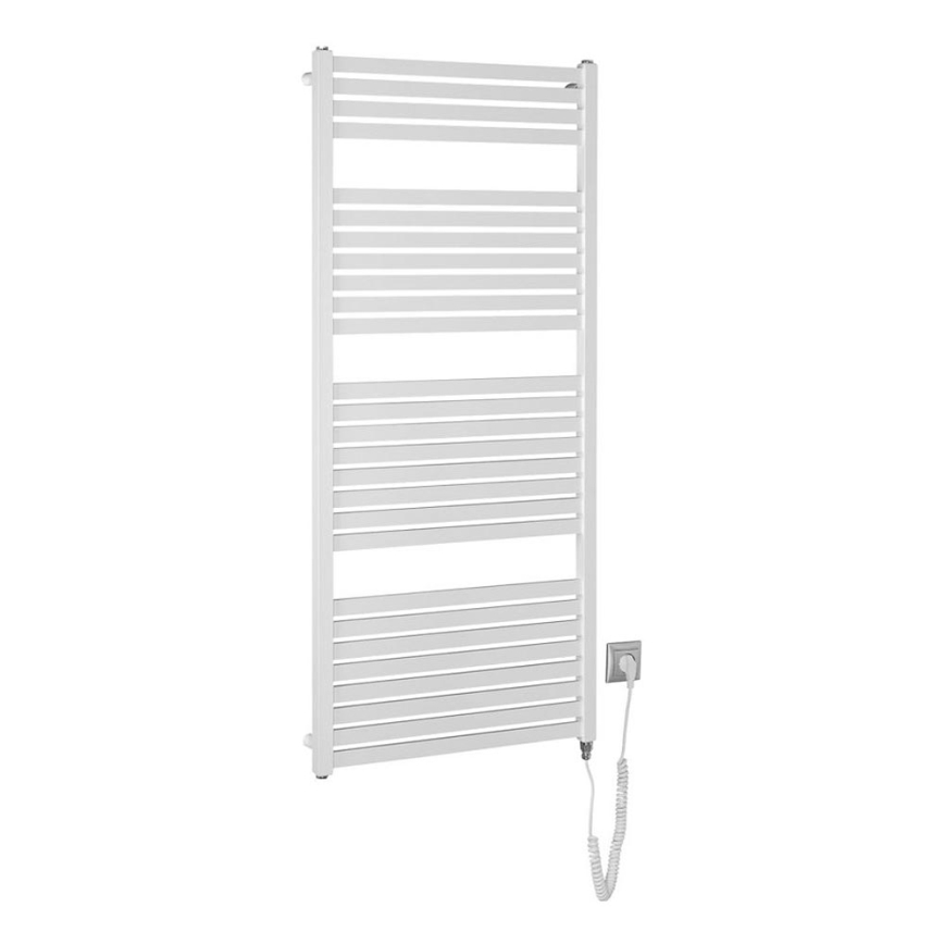Aqualine - Bathroom electric radiator TONDI-E 600W/230V 133 cm white straight
