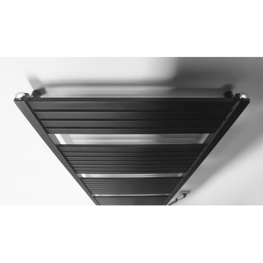 Aqualine - Bathroom electric radiator TONDI-E 800W/230V 169 cm matte black straight