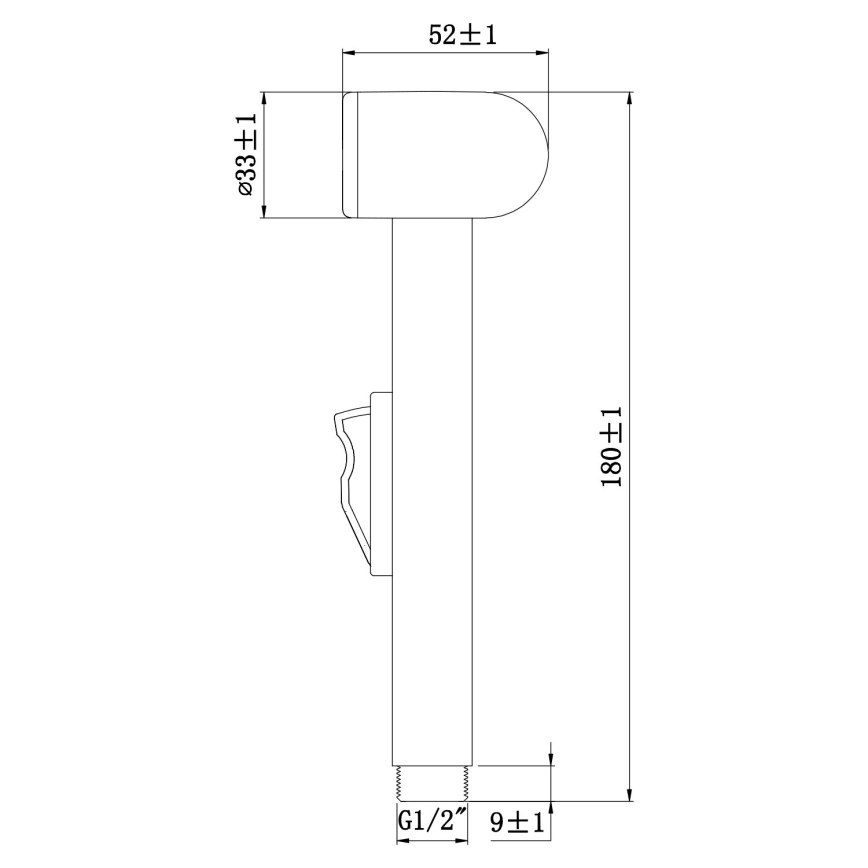 Aqualine - Bidet faucet with hand shower polished chrome
