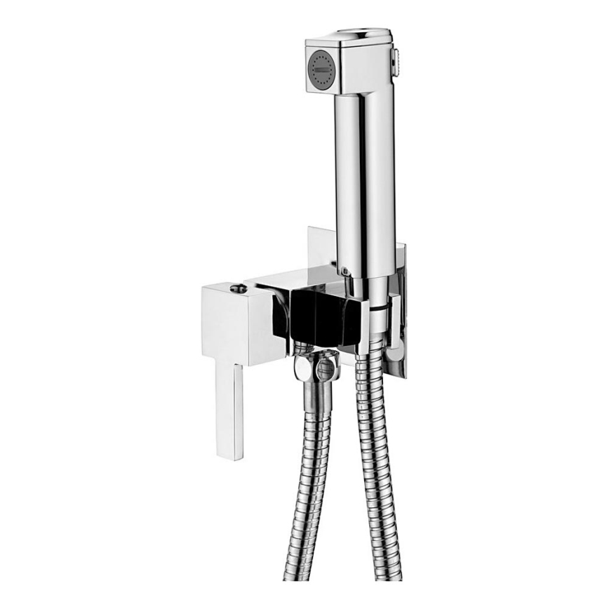 Aqualine - Bidet tap with shower for concealed installation shiny chrome