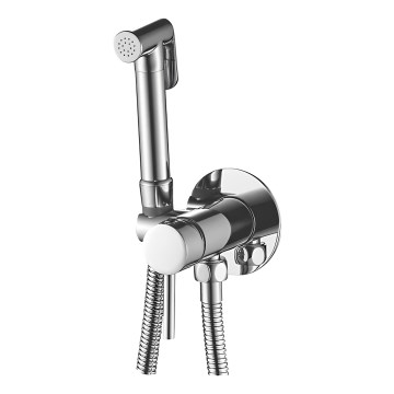 Aqualine - Bidet tap with shower for concealed installation shiny chrome
