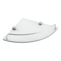 Aqualine - Corner shower shelf RUMBA transparent glass/shiny chrome