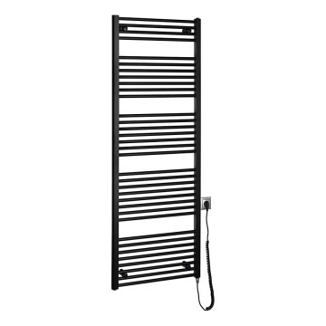 Aqualine - DIRECT-E Electric Bathroom Radiator, 800 W, 168 x 60 cm, Matte Black