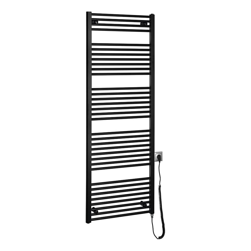 Aqualine - DIRECT-E Electric Bathroom Radiator, 800 W, 168 x 60 cm, Matte Black