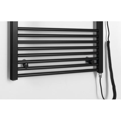 Aqualine - DIRECT-E Electric Bathroom Radiator, 800 W, 168 x 60 cm, Matte Black