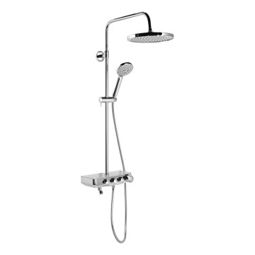 Aqualine - FARRAO Shower Set with Mixer, Polished Chrome