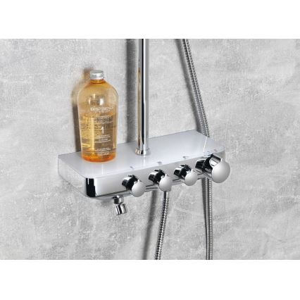 Aqualine - FARRAO Shower Set with Mixer, Polished Chrome