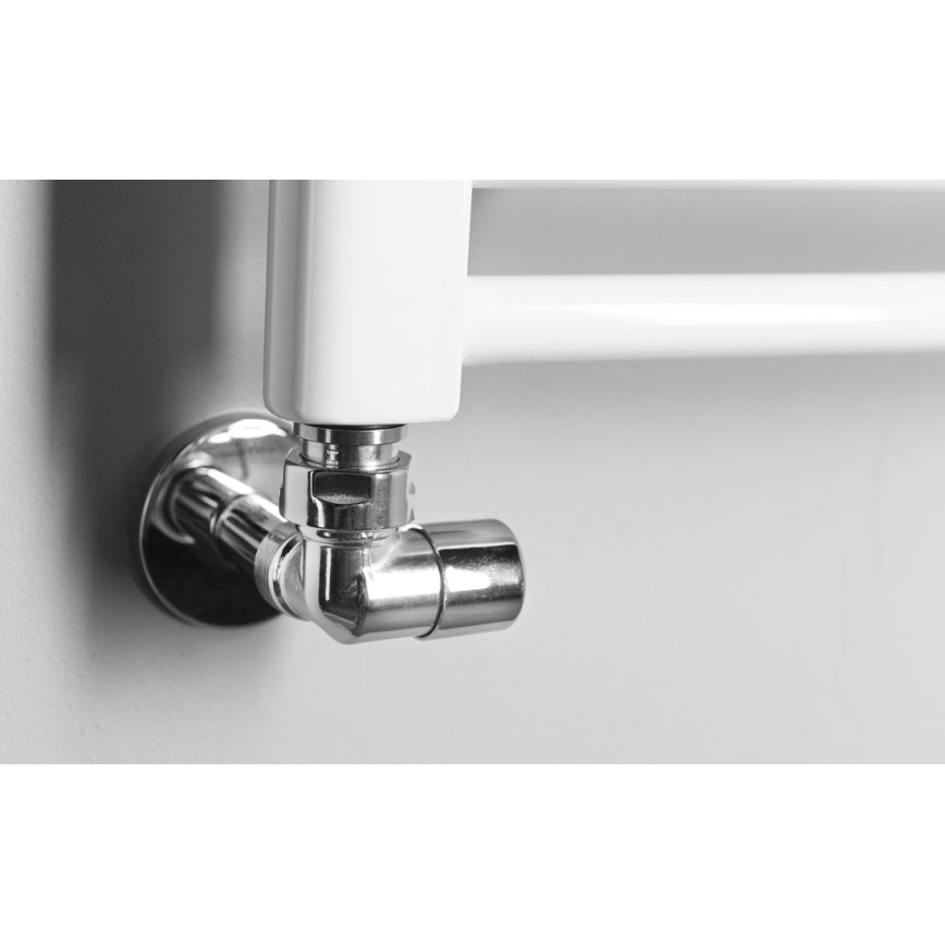 Aqualine - FIRST Right-Hand Angle Valve Connection Set, Polished Chrome