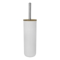 Aqualine - Freestanding toilet brush white/bamboo