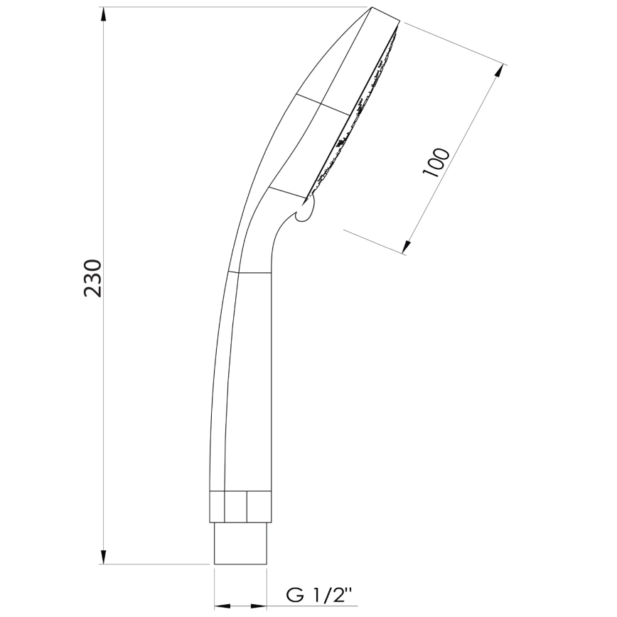 Aqualine - Hand Shower Ø 10 cm, Polished Chrome