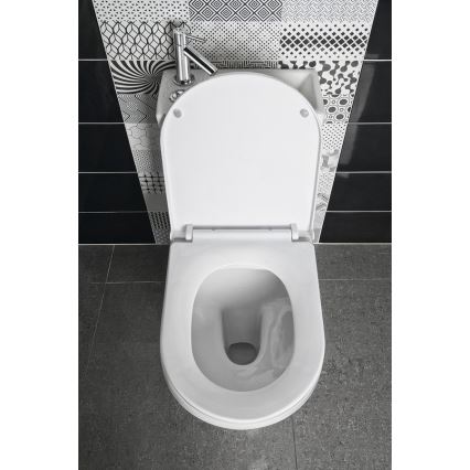 Aqualine - HYGIE combined toilet with integrated basin, ceramic/white