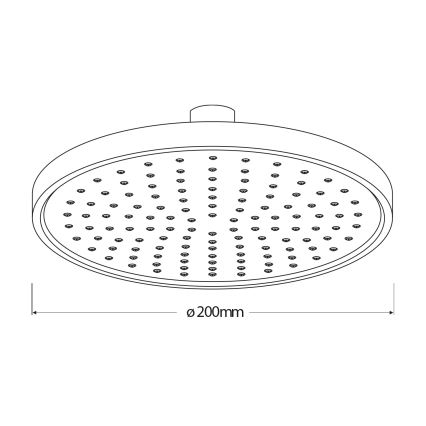 Aqualine - Overhead shower d. 20 cm shiny chrome