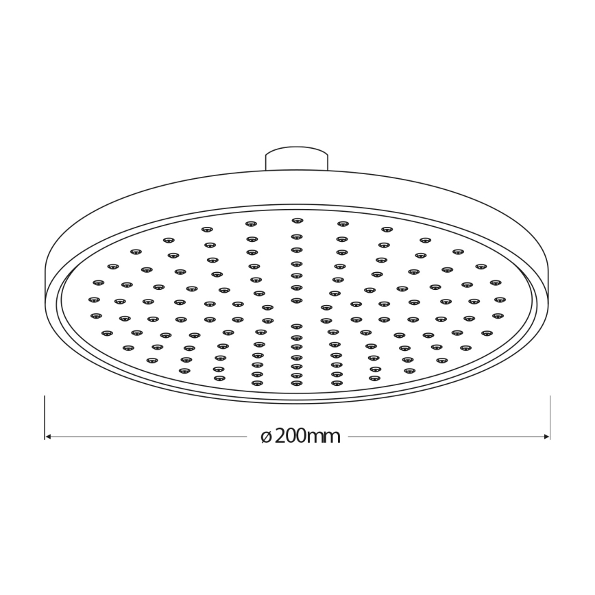 Aqualine - Overhead shower d. 20 cm shiny chrome