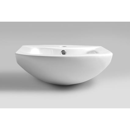 Aqualine - Recessed washbasin ZERO 45,5x40 cm ceramic/white