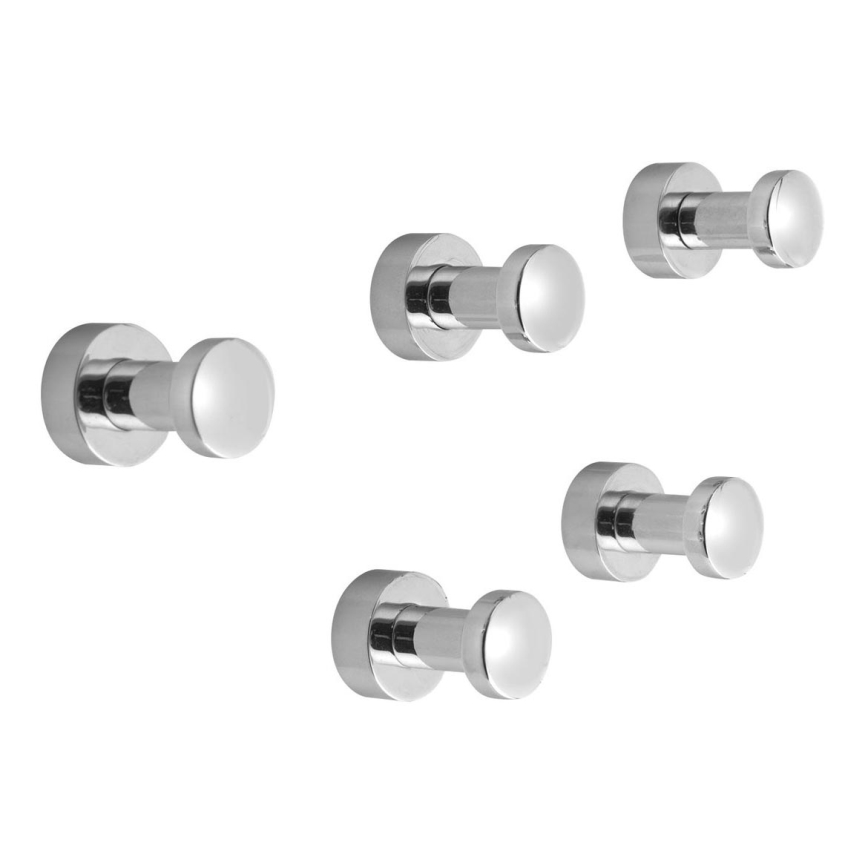 Aqualine - SET 5x Wall hook SAMBA shiny chrome