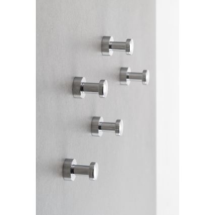 Aqualine - SET 5x Wall hook SAMBA shiny chrome