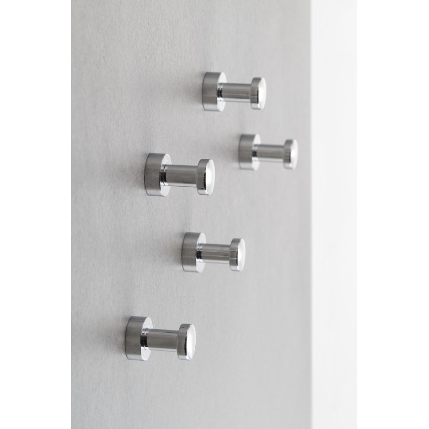 Aqualine - SET 5x Wall hook SAMBA shiny chrome
