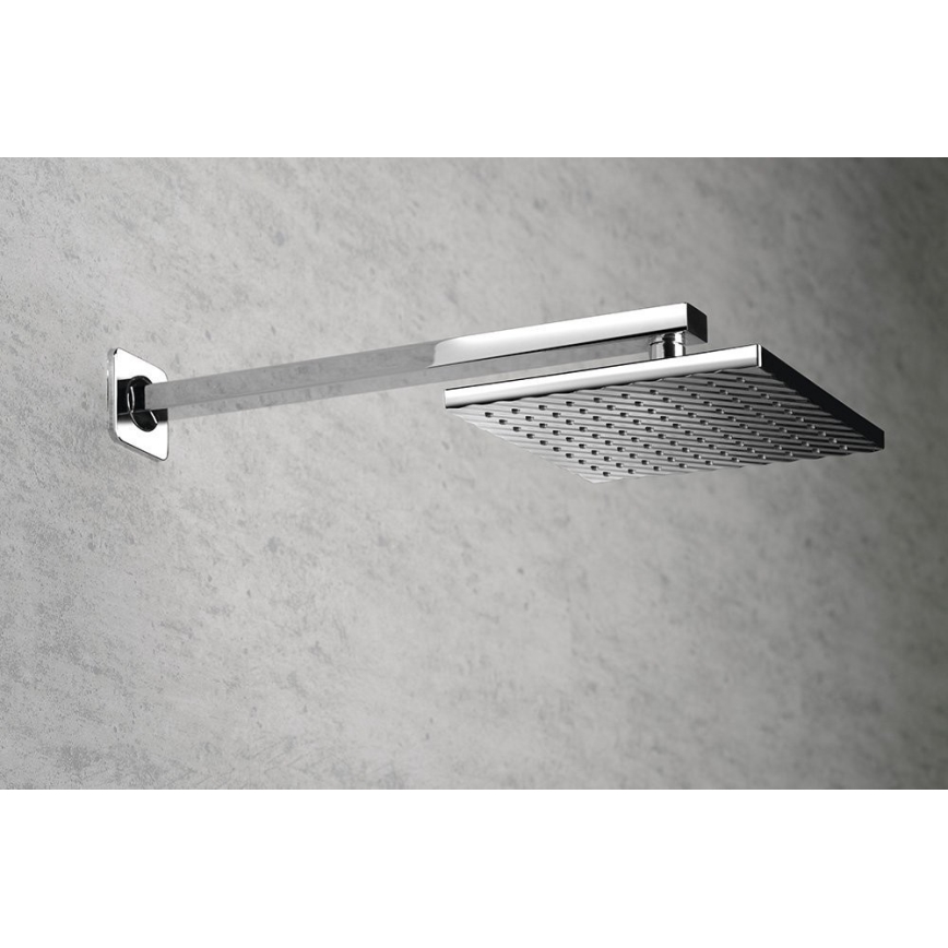 Aqualine - Shower arm angular 40,4 cm shiny chrome