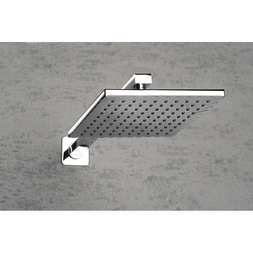 Aqualine - Shower arm angular 40,4 cm shiny chrome