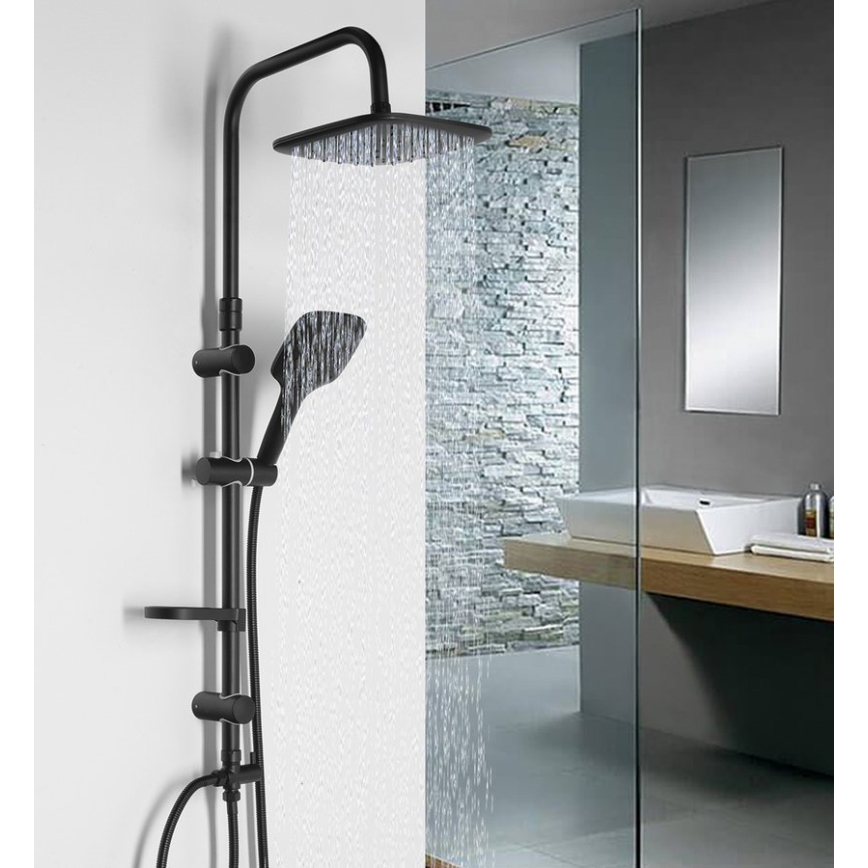 Aqualine - Shower set KERA matte black
