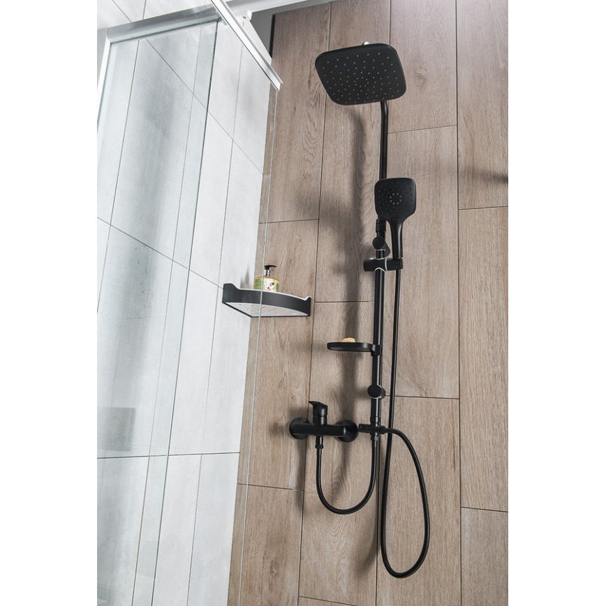 Aqualine - Shower set KERA matte black