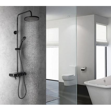 Aqualine - Shower set with tap and additional mini tap FARRAO matte black